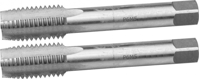 Метчик машинно-ручной Ø M 14 * 0,5 мм комплектный сквозной Р6М5