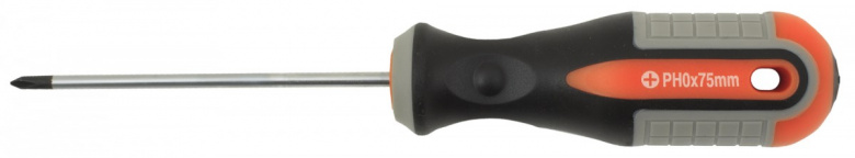 Отвертка стержневая крестовая ROUND GRIP PH3х150 мм 751315 OMBRA