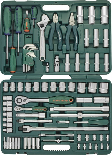Набор инструмента универсальный 1/4" 1/2"DR 83 предмета S04H52483S Jonnesway