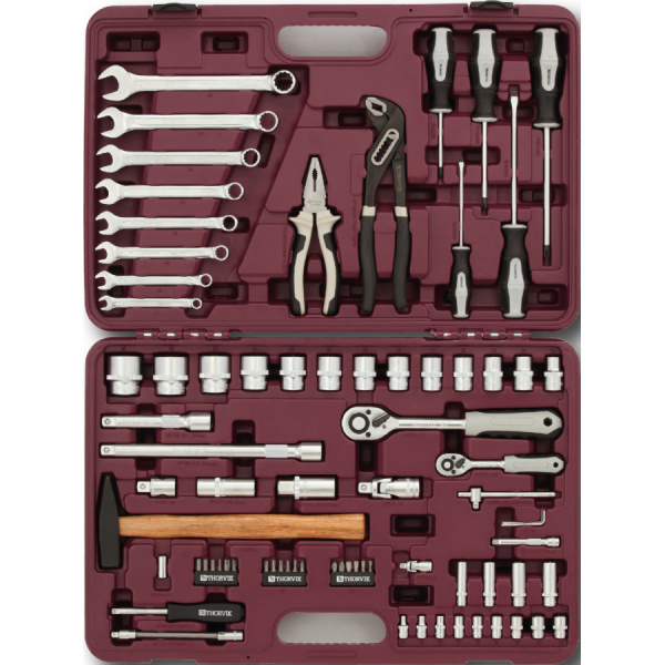 Набор инструмента универсальный 1/4" 1/2"DR 77 предметов UTS0077 Thorvik